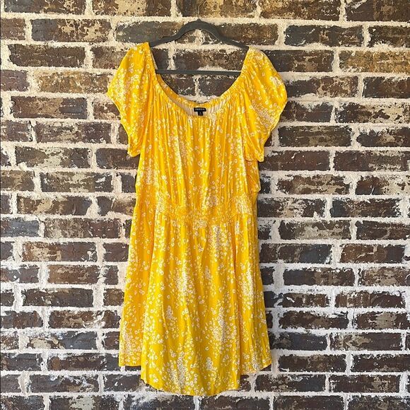 Torrid Mini Lenny Smocked Off-Shoulder Dress 3X - Picture 1 of 7